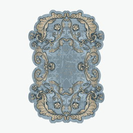 Conceptum Alfombra de Poliéster Azul Oscuro 160 x 230 cm